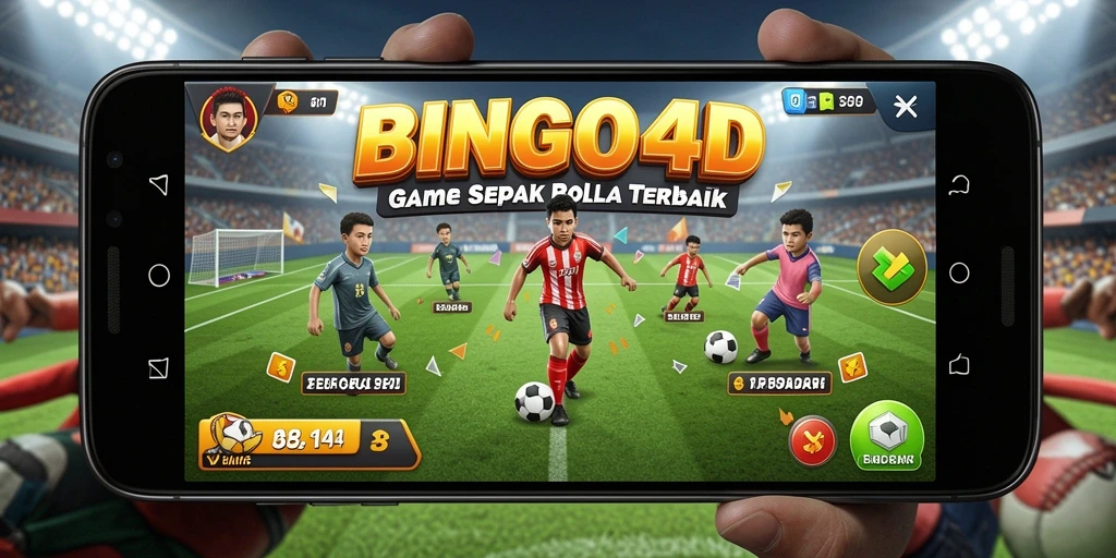 Tampilan gameplay sepak bola yang mendebarkan dalam BINGO4D.