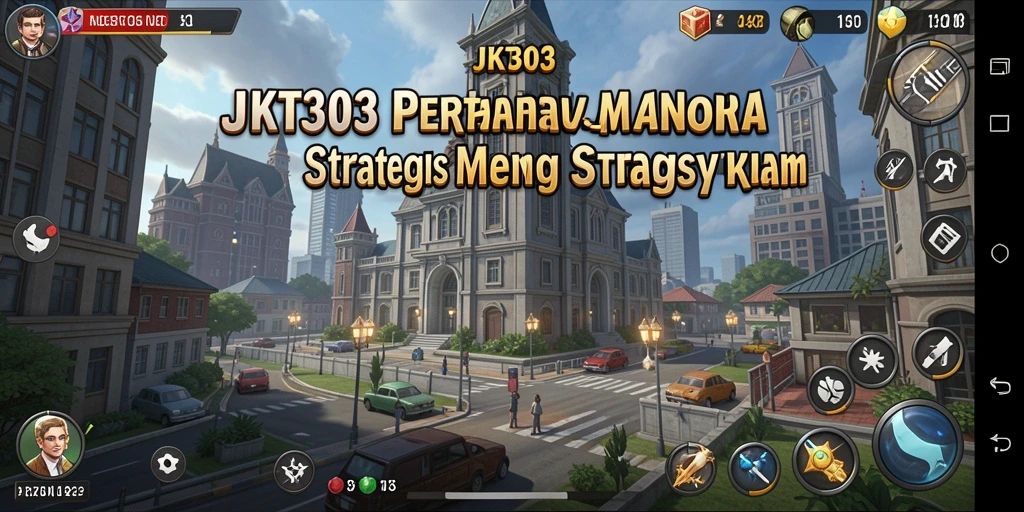 Screenshot utama JKT303 menampilkan gameplay menara pertahanan yang seru.