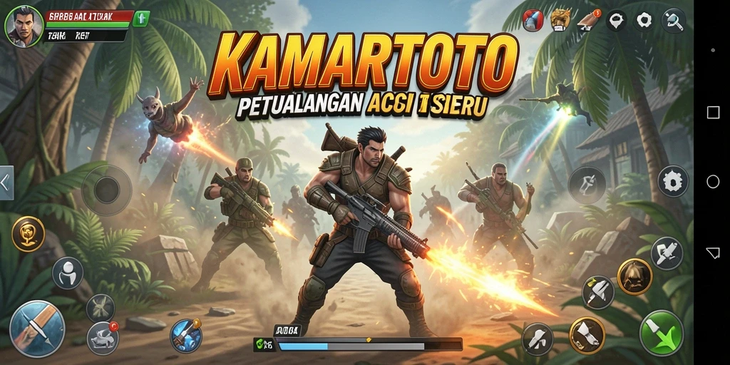 Gameplay KAMARTOTO yang mendebarkan dengan aksi seru.