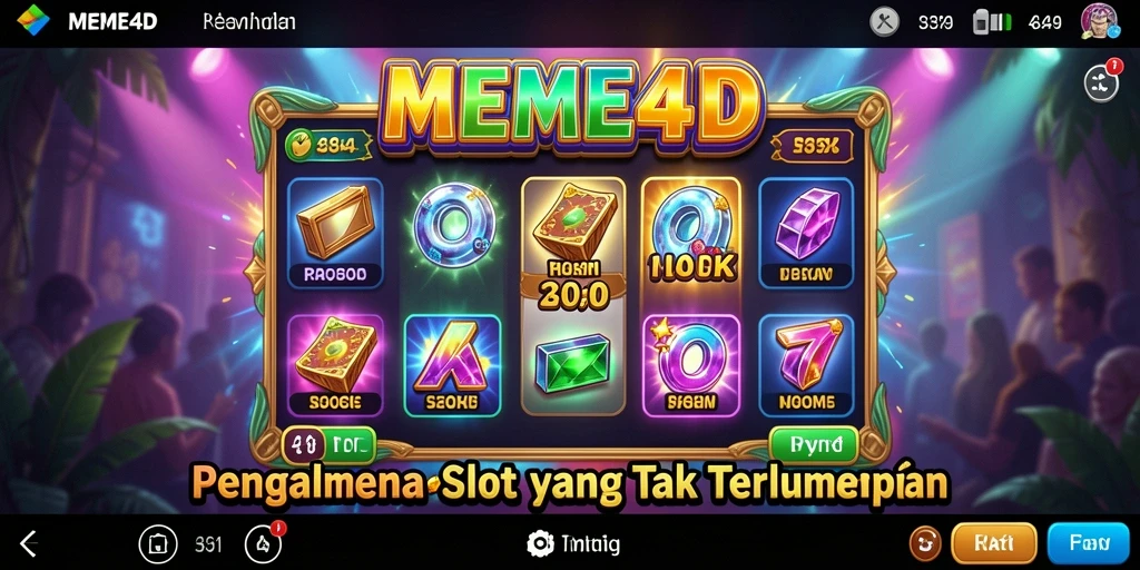 Tangkapan layar menunjukkan gameplay menarik dari slot MEME4D.