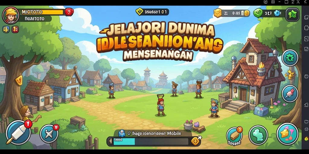 Tampilan gameplay MIOTOTO dengan karakter yang aktif dan lingkungan yang dinamis.