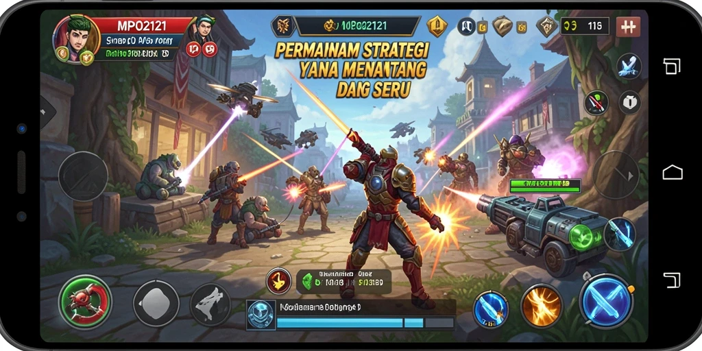 Screenshot dari gameplay MPO2121 dengan suasana strategi yang mendebarkan.
