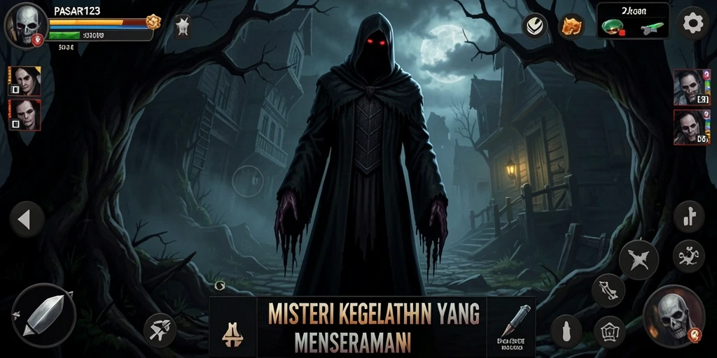 Gameplay menyeramkan di dalam pasar angker yang penuh misteri.