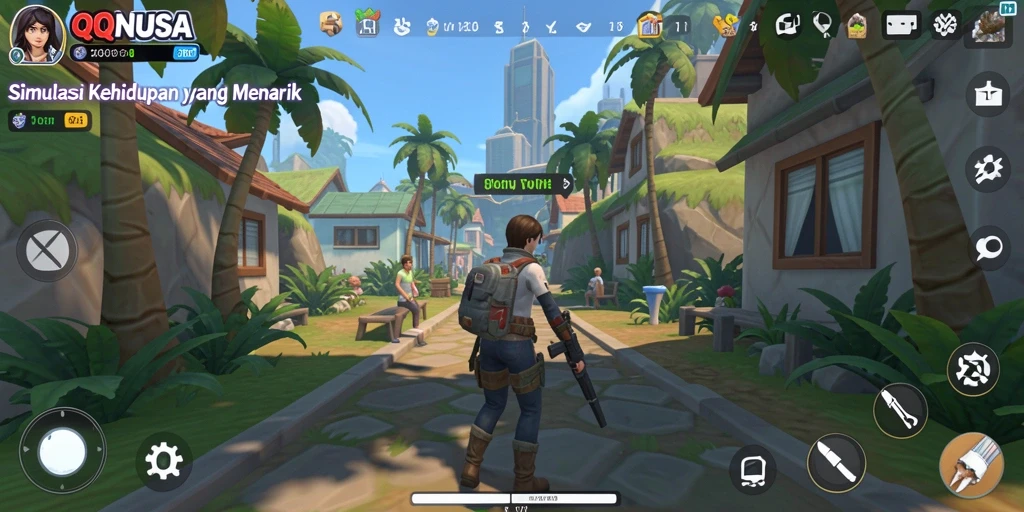 Tampilan gameplay menarik dari QQNUSA di dunia simulasi.