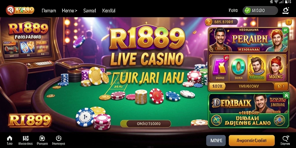 Tampilan menarik dari gameplay Live Casino RI889 yang interaktif dan menyenangkan.